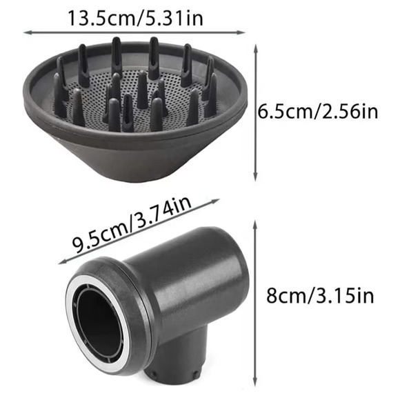 Diffuser and Adapter Attachment for Dyson Airwrap HD01 HD03 HD08 Grey New - Picture 4 of 14